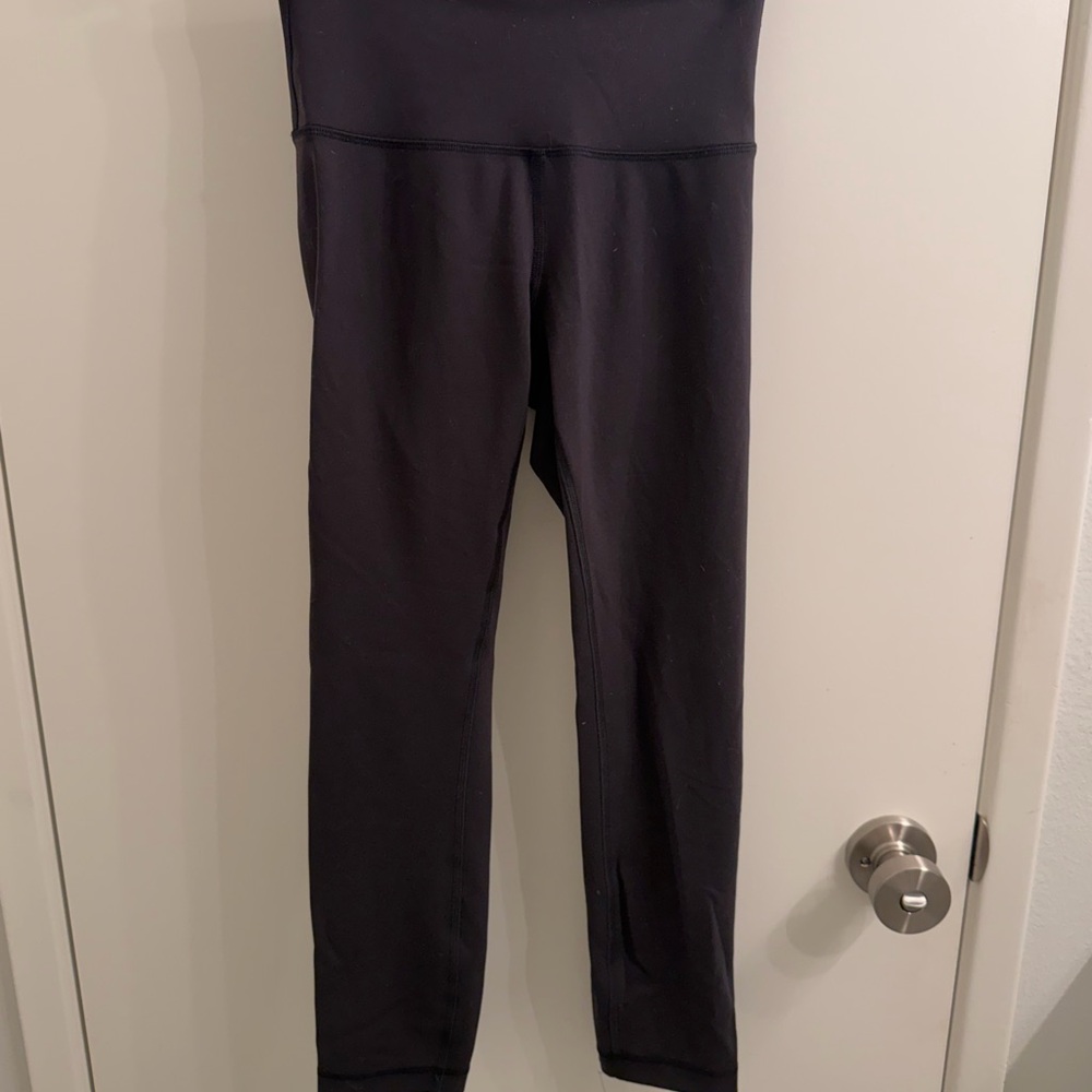 Lululemon Wunder Train Black High-Waisted Crop Leggings